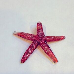 Glass starfish pendant